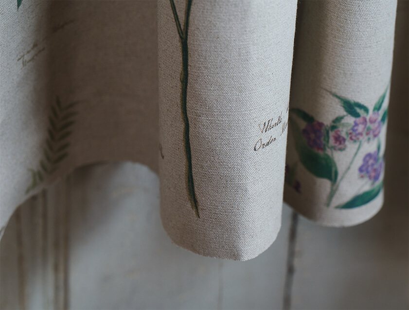 Spill Resistant RHS Caroline Maria Applebee Collage drapes